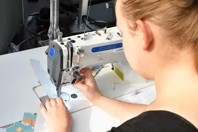 Vorbereitung der kleinen Schlaufe für den Wetbag Anhänger
